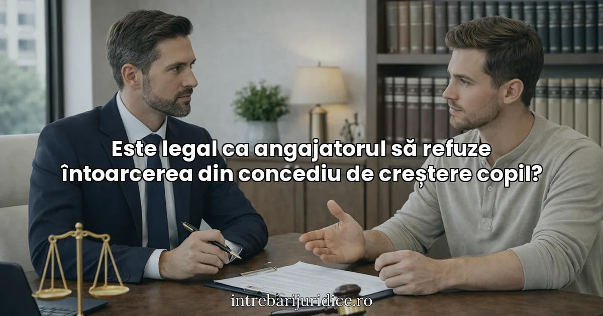 Este legal ca angajatorul să refuze întoarcerea din concediu de creștere copil?
