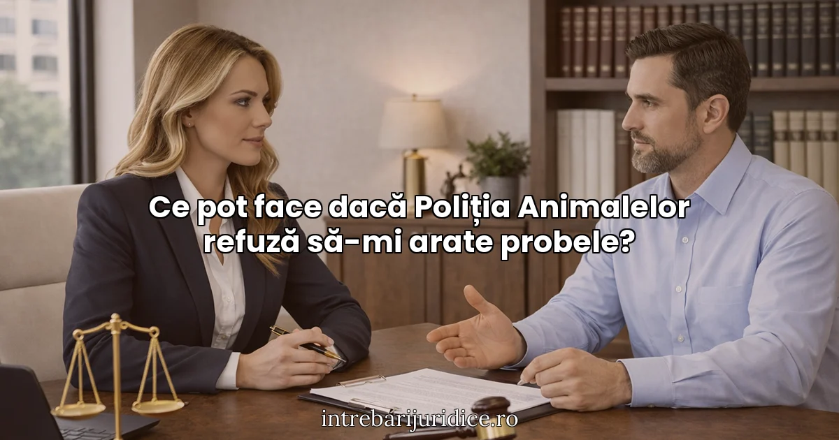 Ce pot face dacă Poliția Animalelor refuză să-mi arate probele?