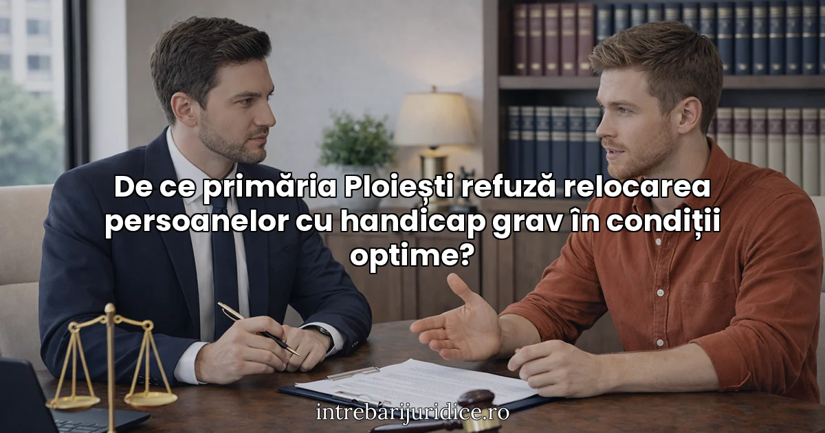 De ce primăria Ploiești refuză relocarea persoanelor cu handicap grav în condiții optime?