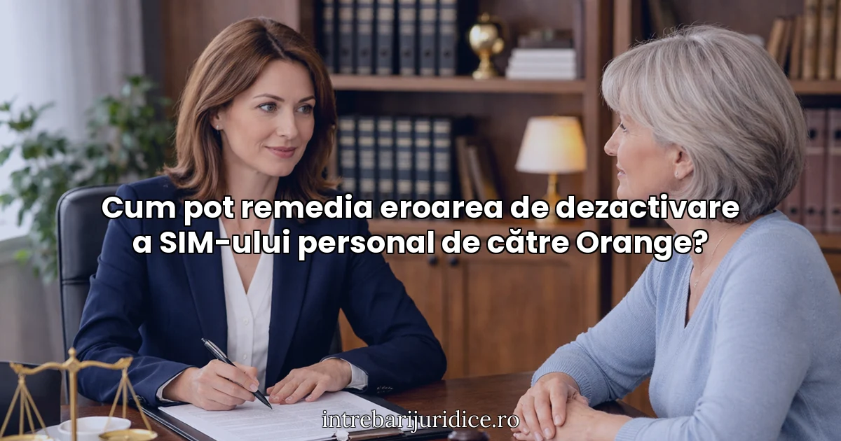 Cum pot remedia eroarea de dezactivare a SIM-ului personal de către Orange?