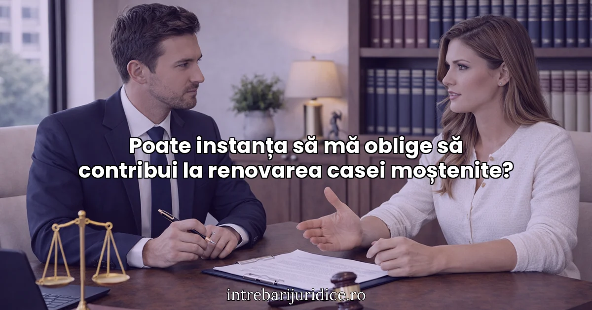 Poate instanța să mă oblige să contribui la renovarea casei moștenite?