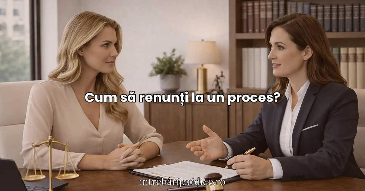 Cum să renunți la un proces?