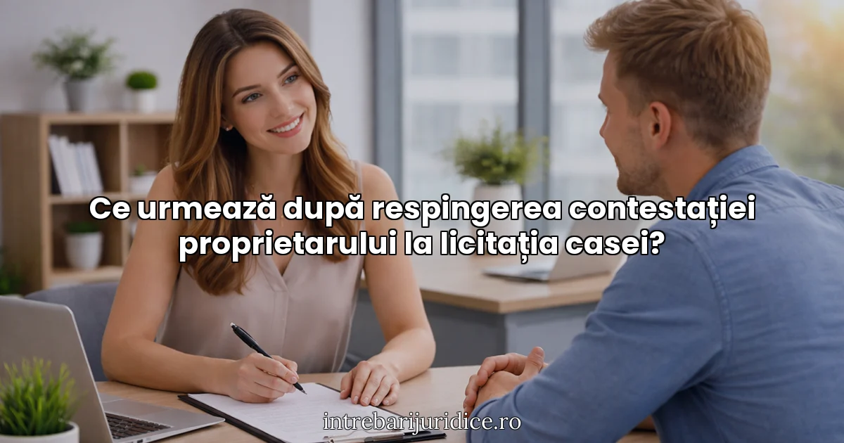 Ce urmează după respingerea contestației proprietarului la licitația casei?