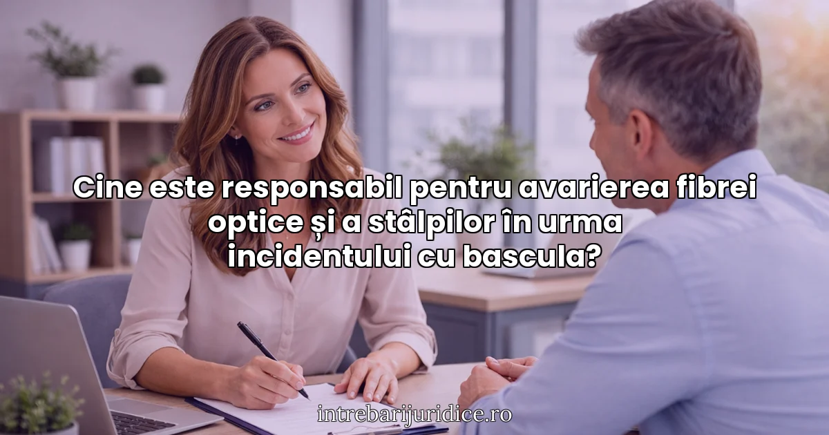 Cine este responsabil pentru avarierea fibrei optice și a stâlpilor în urma incidentului cu bascula?