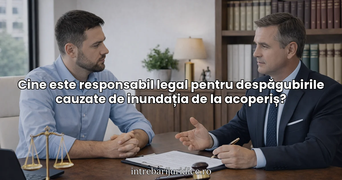 Cine este responsabil legal pentru despăgubirile cauzate de inundația de la acoperiș?