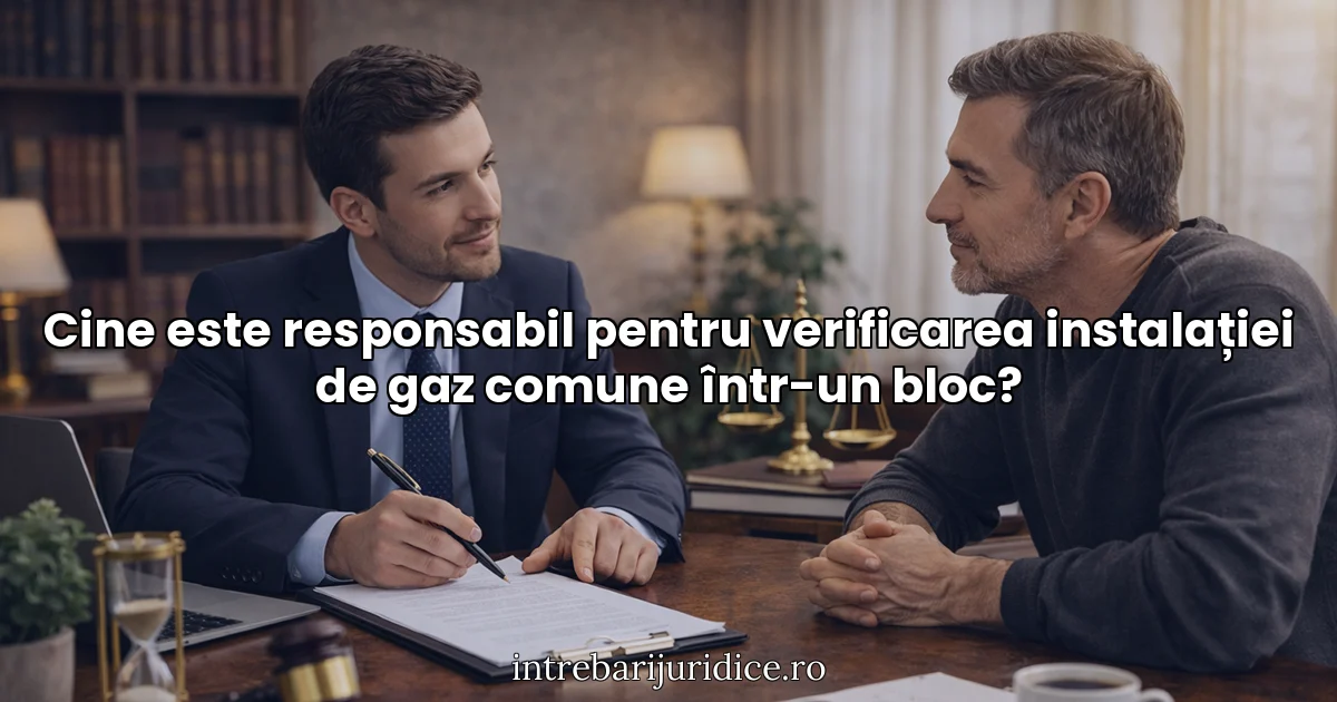 Cine este responsabil pentru verificarea instalației de gaz comune într-un bloc?