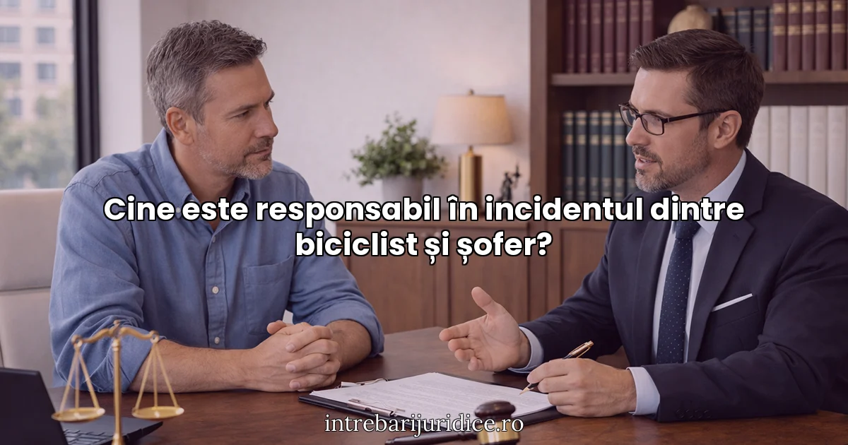 Cine este responsabil în incidentul dintre biciclist și șofer?