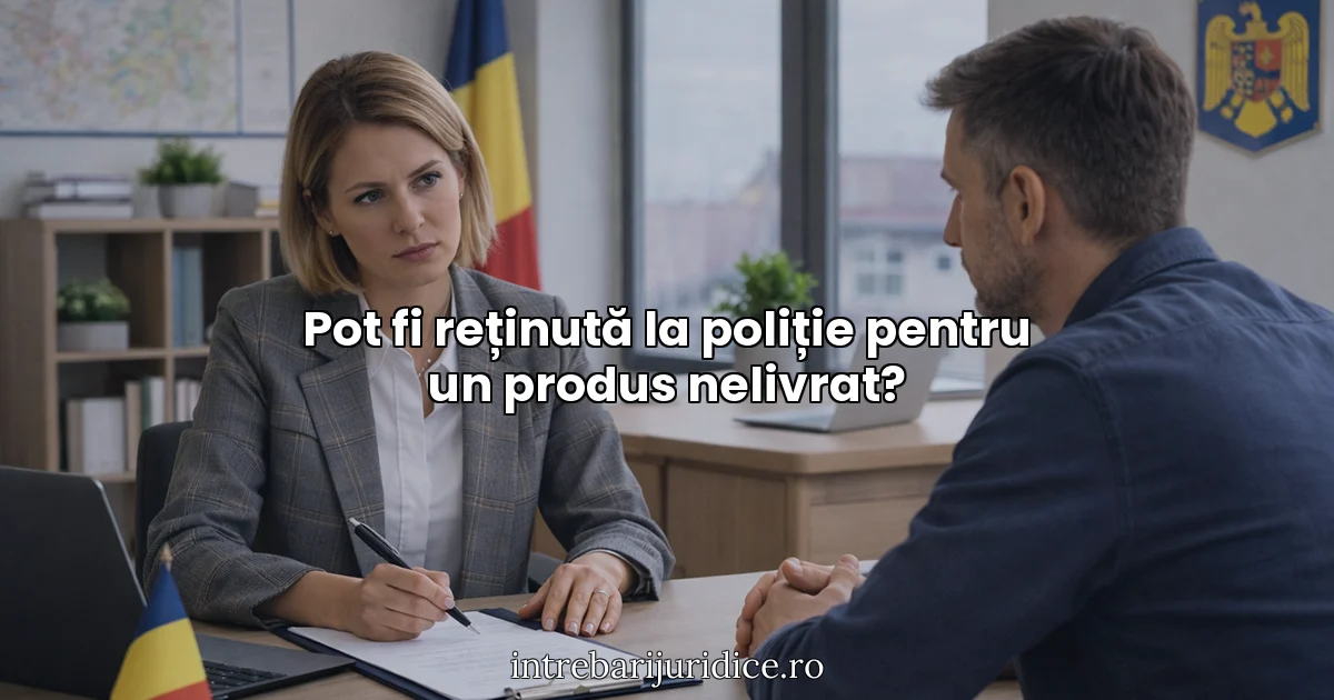 Pot fi reținută la poliție pentru un produs nelivrat?