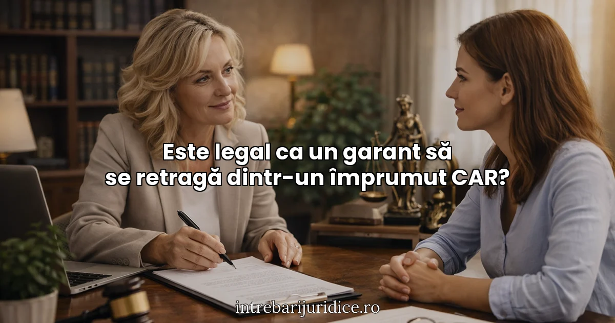 Este legal ca un garant să se retragă dintr-un împrumut CAR?