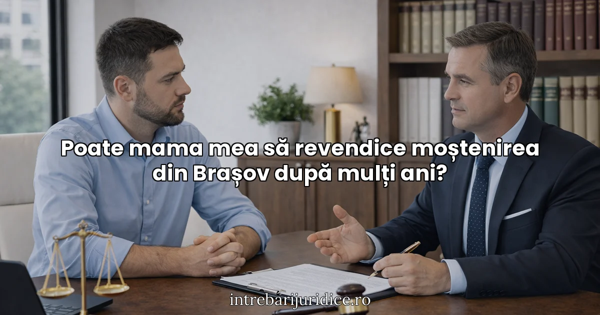 Poate mama mea să revendice moștenirea din Brașov după mulți ani?