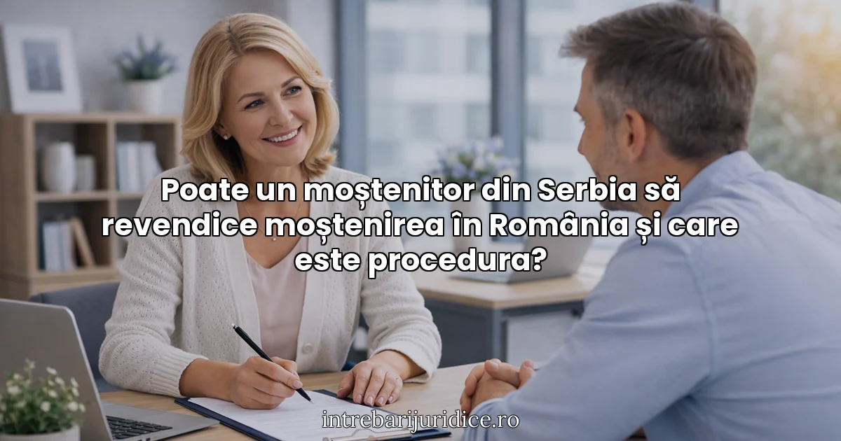 Poate un moștenitor din Serbia să revendice moștenirea în România și care este procedura?