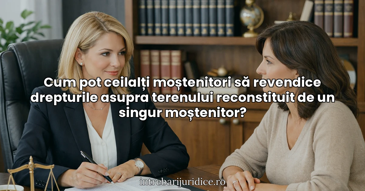 Cum pot ceilalți moștenitori să revendice drepturile asupra terenului reconstituit de un singur moștenitor?
