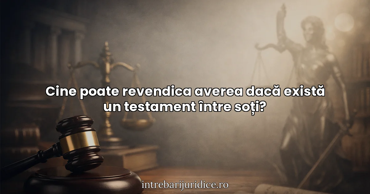 Cine poate revendica averea dacă există un testament între soți?