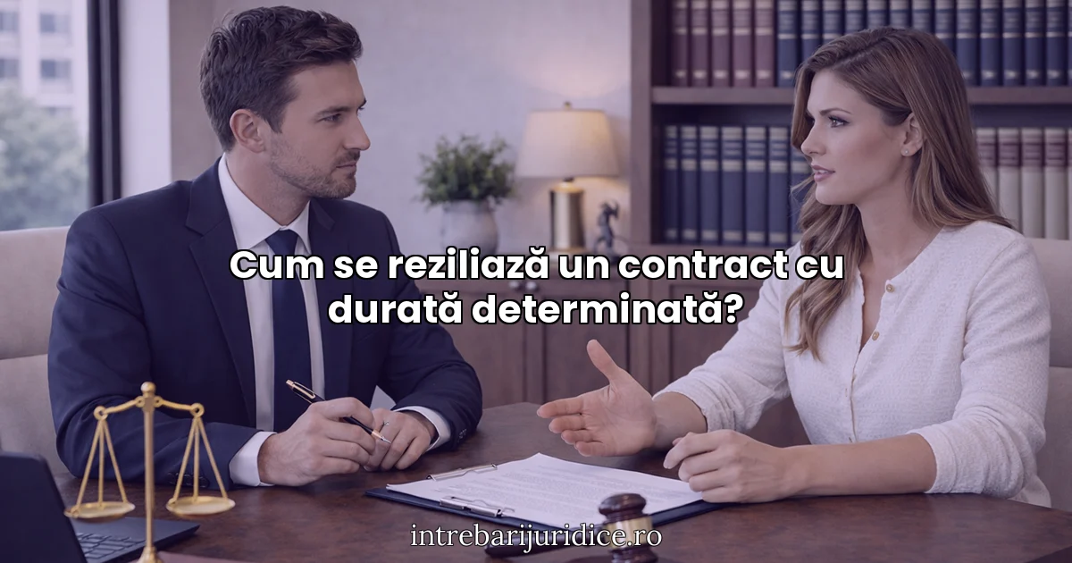 Cum se reziliază un contract cu durată determinată?