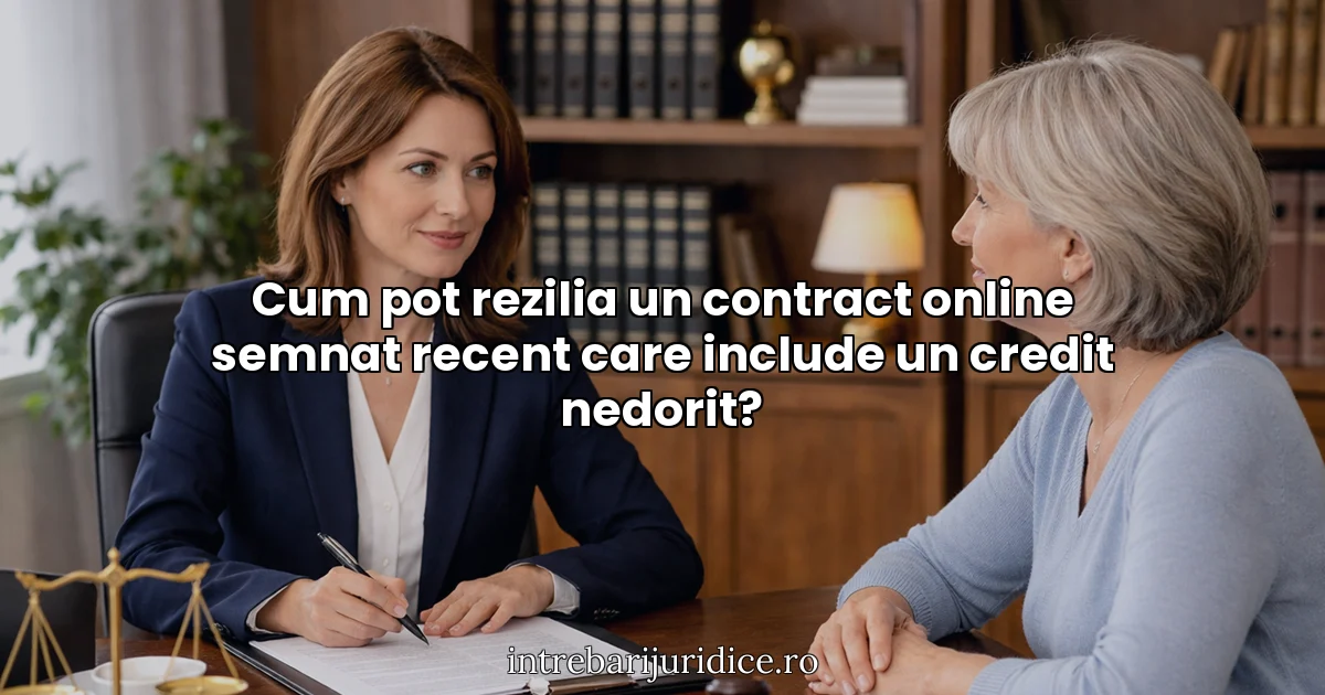 Cum pot rezilia un contract online semnat recent care include un credit nedorit?