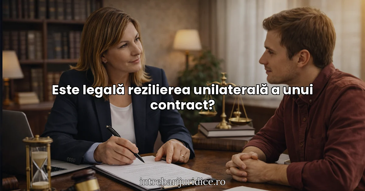 Este legală rezilierea unilaterală a unui contract?