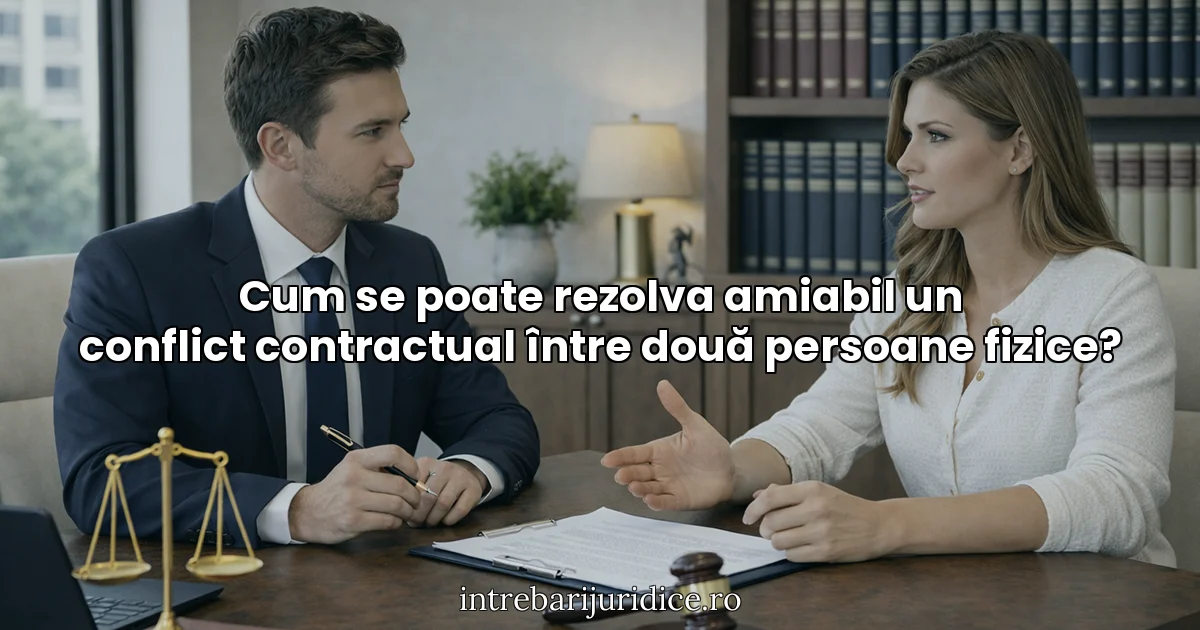 Cum se poate rezolva amiabil un conflict contractual între două persoane fizice?