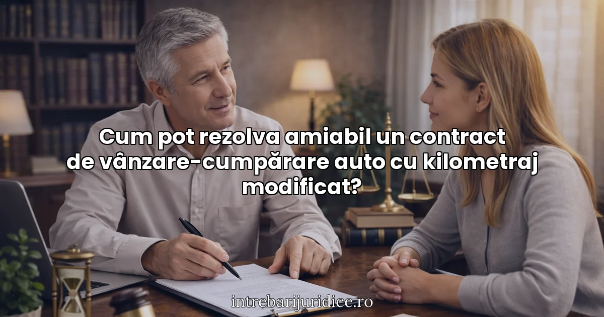 Cum pot rezolva amiabil un contract de vânzare-cumpărare auto cu kilometraj modificat?