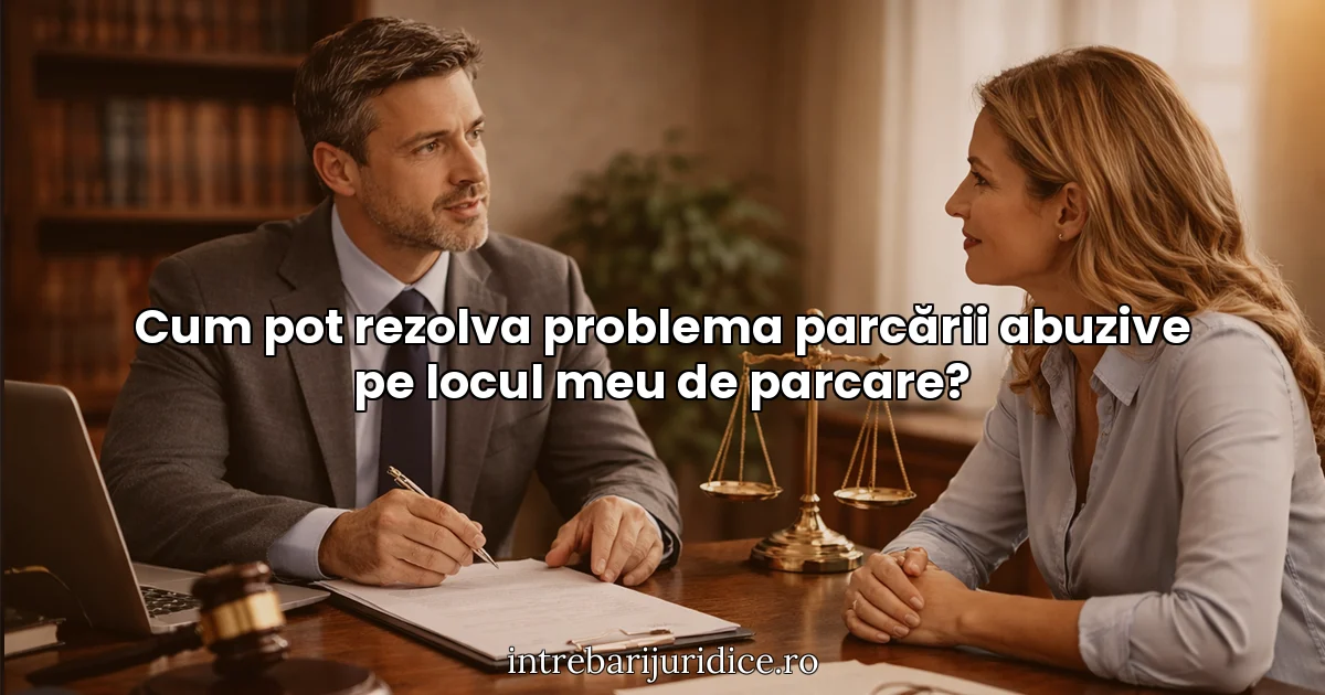 Cum pot rezolva problema parcării abuzive pe locul meu de parcare?