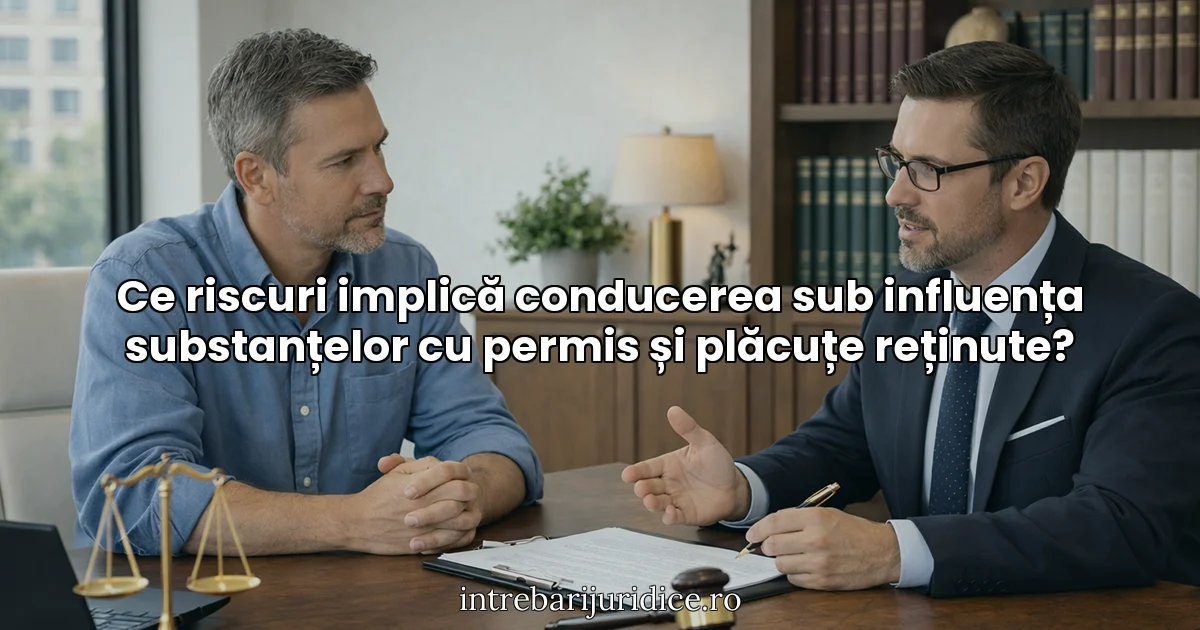 Ce riscuri implică conducerea sub influența substanțelor cu permis și plăcuțe reținute?
