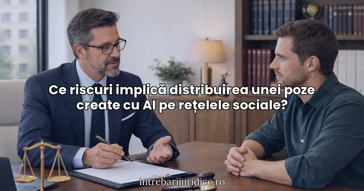 Ce riscuri implică distribuirea unei poze create cu AI pe rețelele sociale?