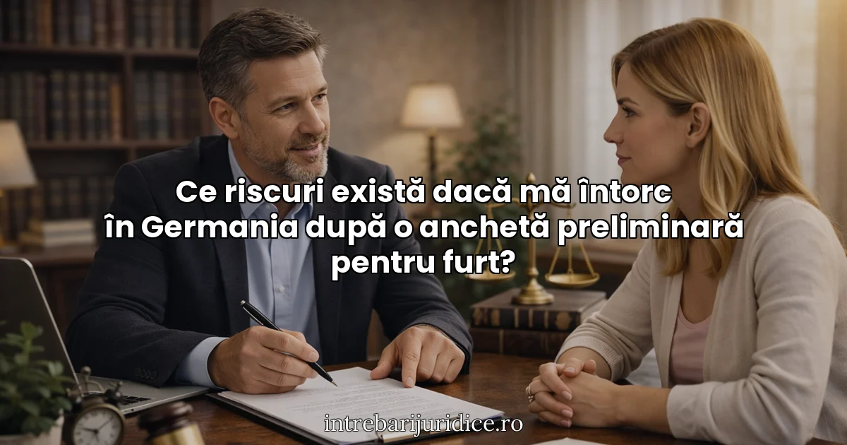 Ce riscuri există dacă mă întorc în Germania după o anchetă preliminară pentru furt?