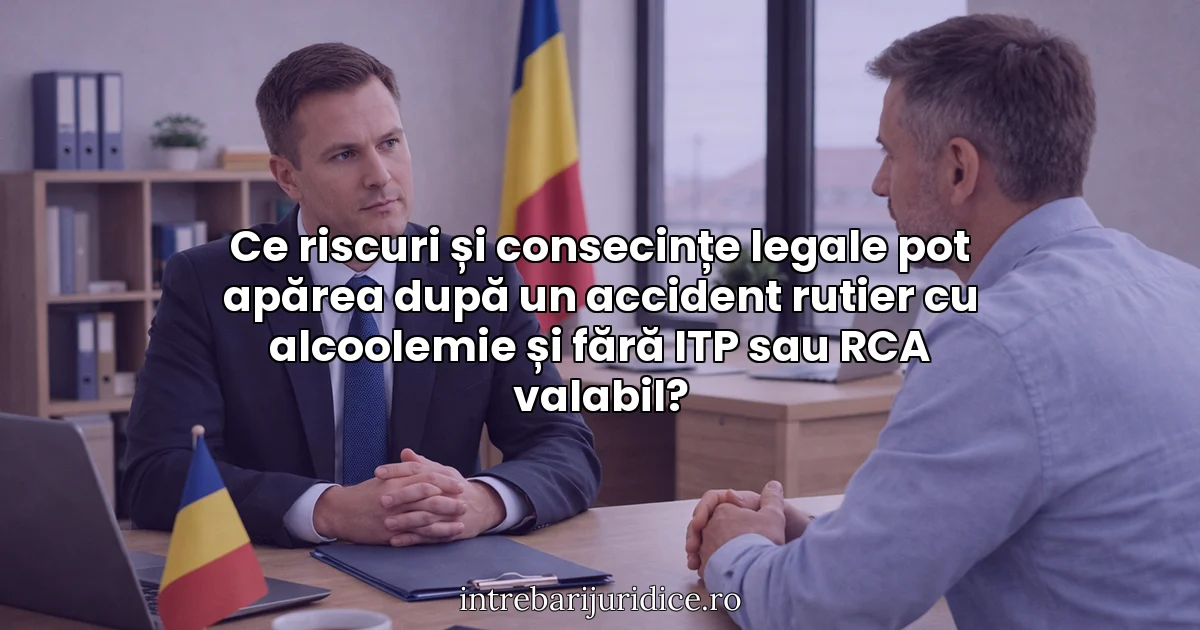 Ce riscuri și consecințe legale pot apărea după un accident rutier cu alcoolemie și fără ITP sau RCA valabil?