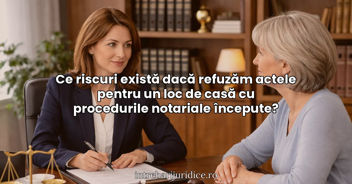 Ce riscuri există dacă refuzăm actele pentru un loc de casă cu procedurile notariale începute?