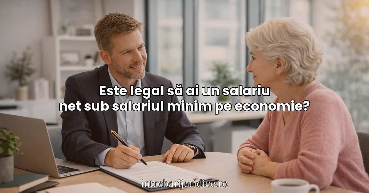 Este legal să ai un salariu net sub salariul minim pe economie?