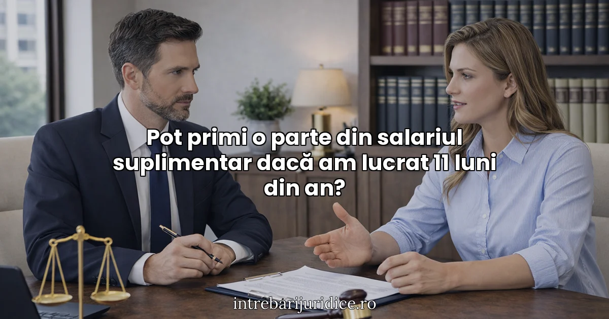 Pot primi o parte din salariul suplimentar dacă am lucrat 11 luni din an?