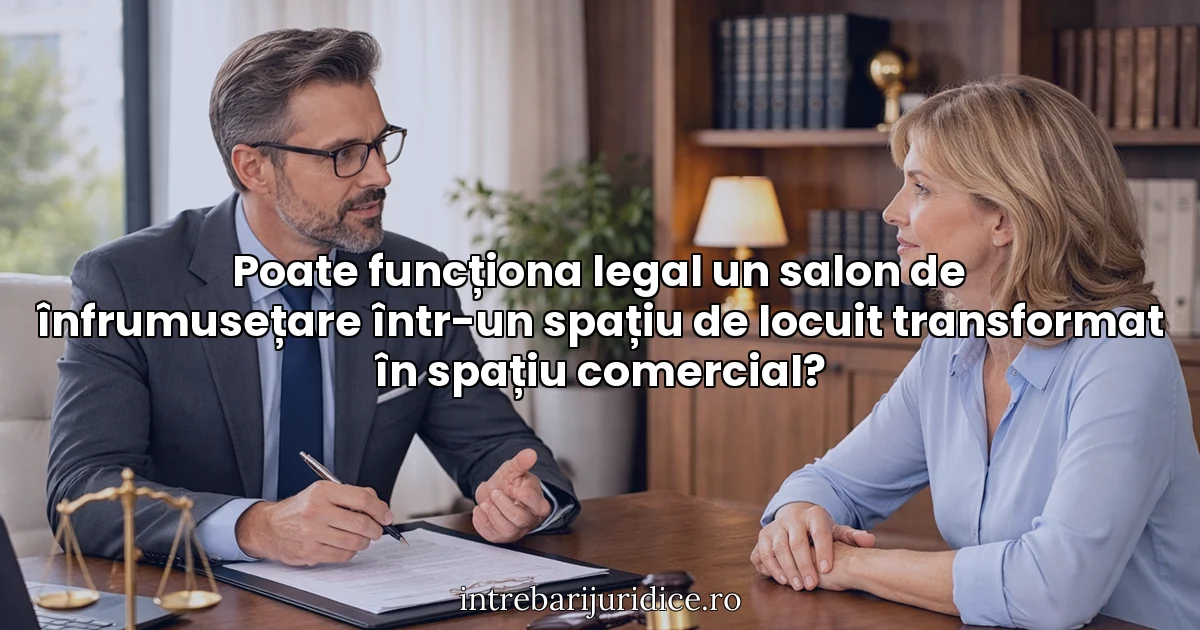 Poate funcționa legal un salon de înfrumusețare într-un spațiu de locuit transformat în spațiu comercial?