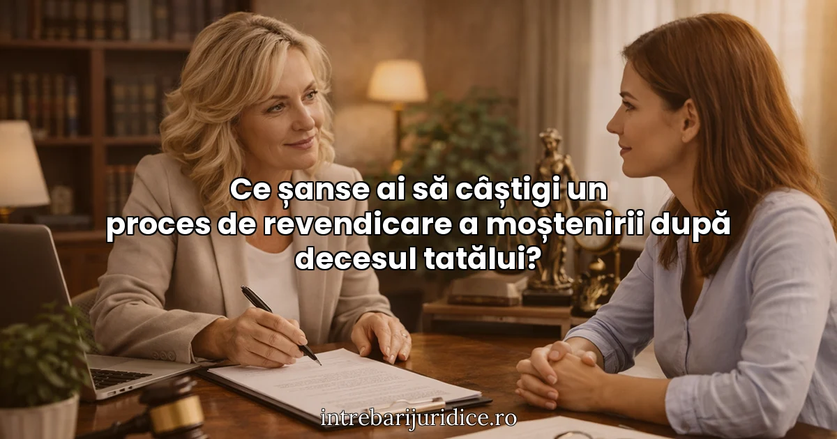 Ce șanse ai să câștigi un proces de revendicare a moștenirii după decesul tatălui?