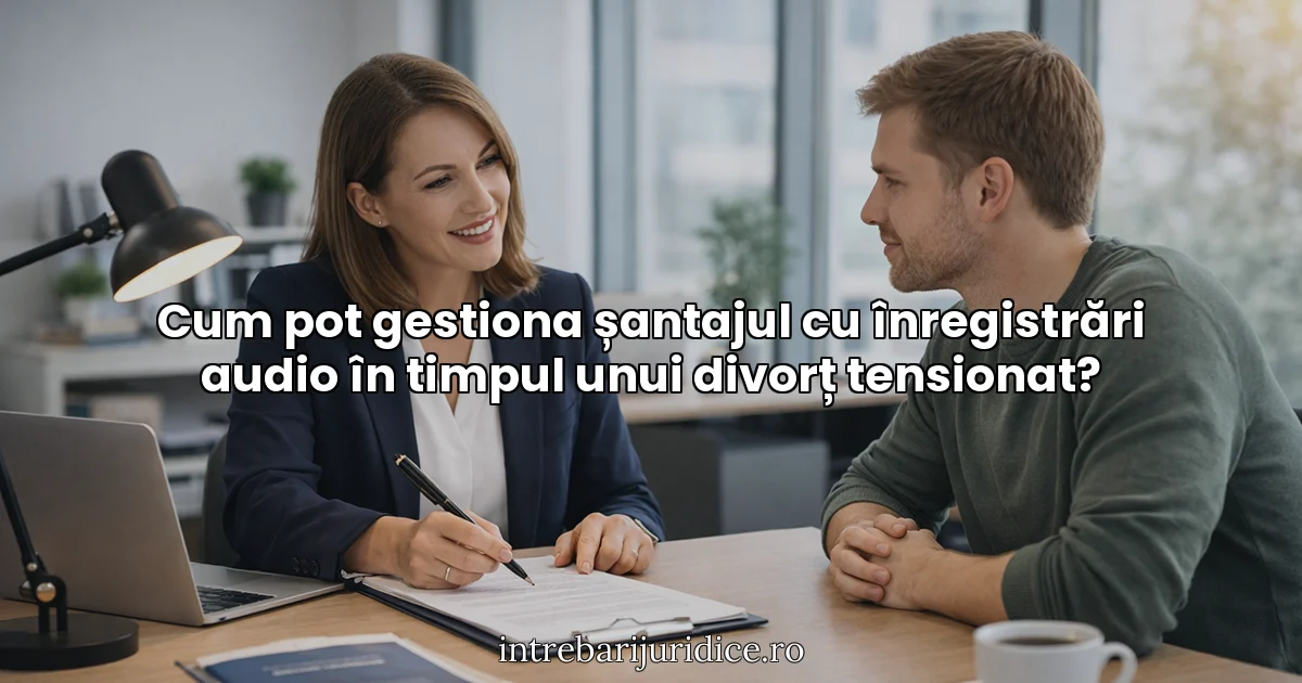 Cum pot gestiona șantajul cu înregistrări audio în timpul unui divorț tensionat?