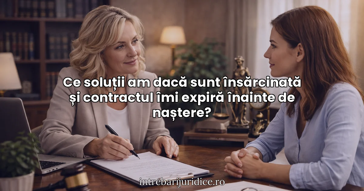 Ce soluții am dacă sunt însărcinată și contractul îmi expiră înainte de naștere?
