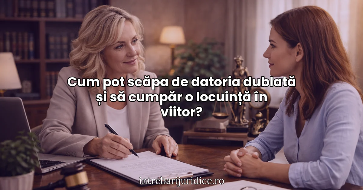 Cum pot scăpa de datoria dublată și să cumpăr o locuință în viitor?