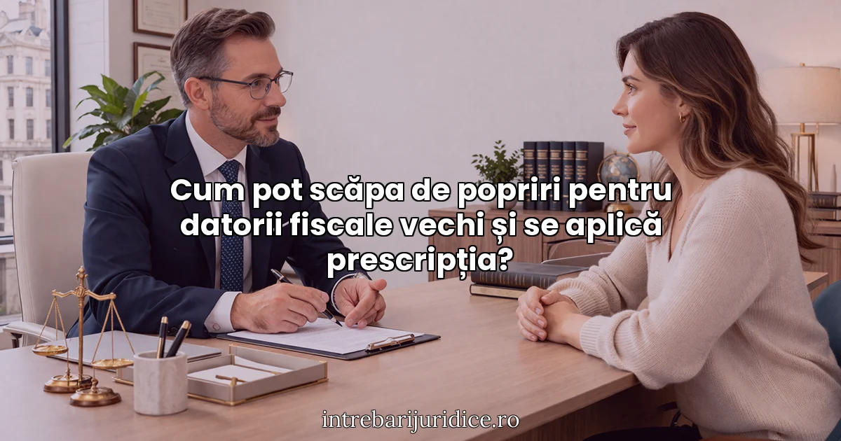 Cum pot scăpa de popriri pentru datorii fiscale vechi și se aplică prescripția?