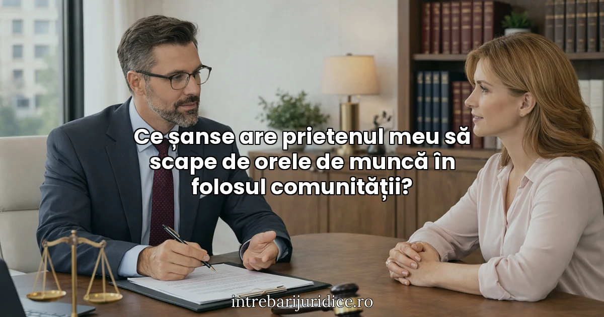 Ce șanse are prietenul meu să scape de orele de muncă în folosul comunității?