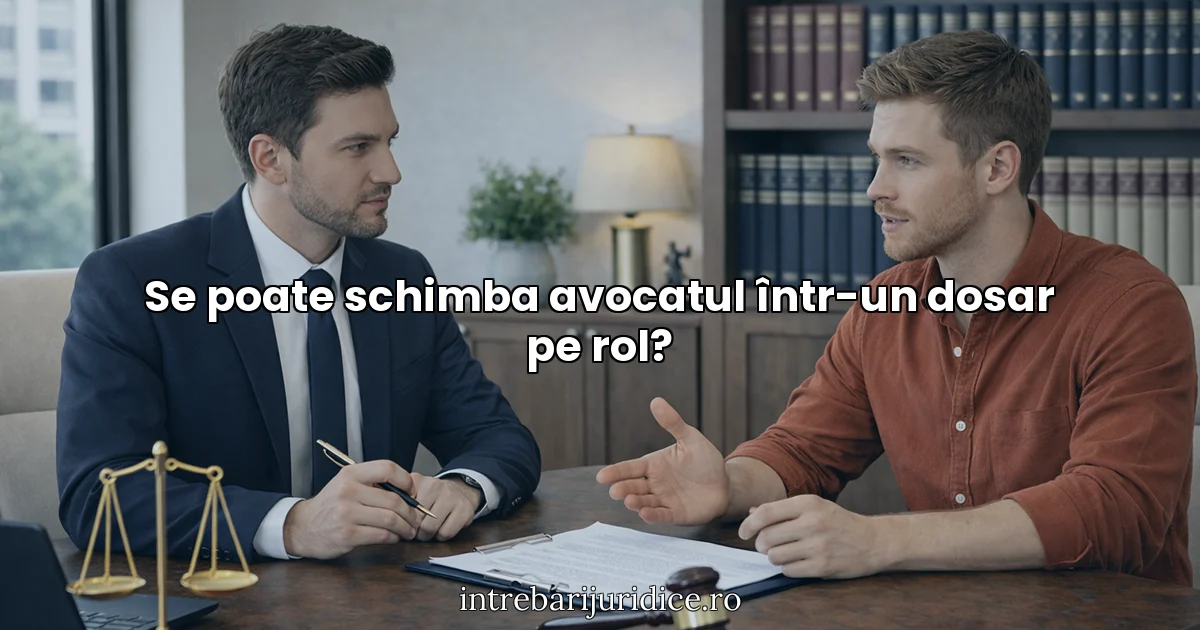 Se poate schimba avocatul într-un dosar pe rol?