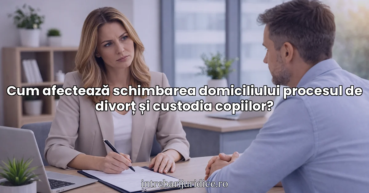 Cum afectează schimbarea domiciliului procesul de divorț și custodia copiilor?