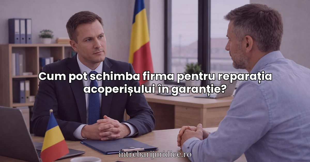 Cum pot schimba firma pentru reparația acoperișului în garanție?