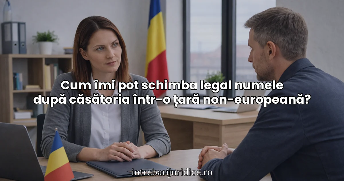 Cum îmi pot schimba legal numele după căsătoria într-o țară non-europeană?