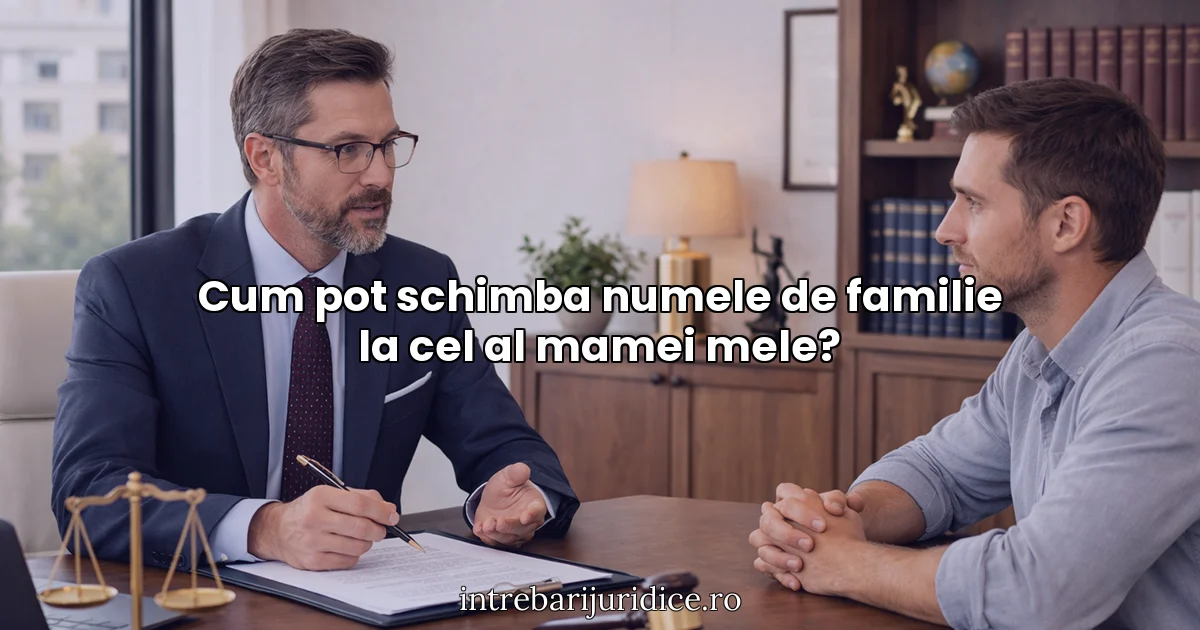 Cum pot schimba numele de familie la cel al mamei mele?