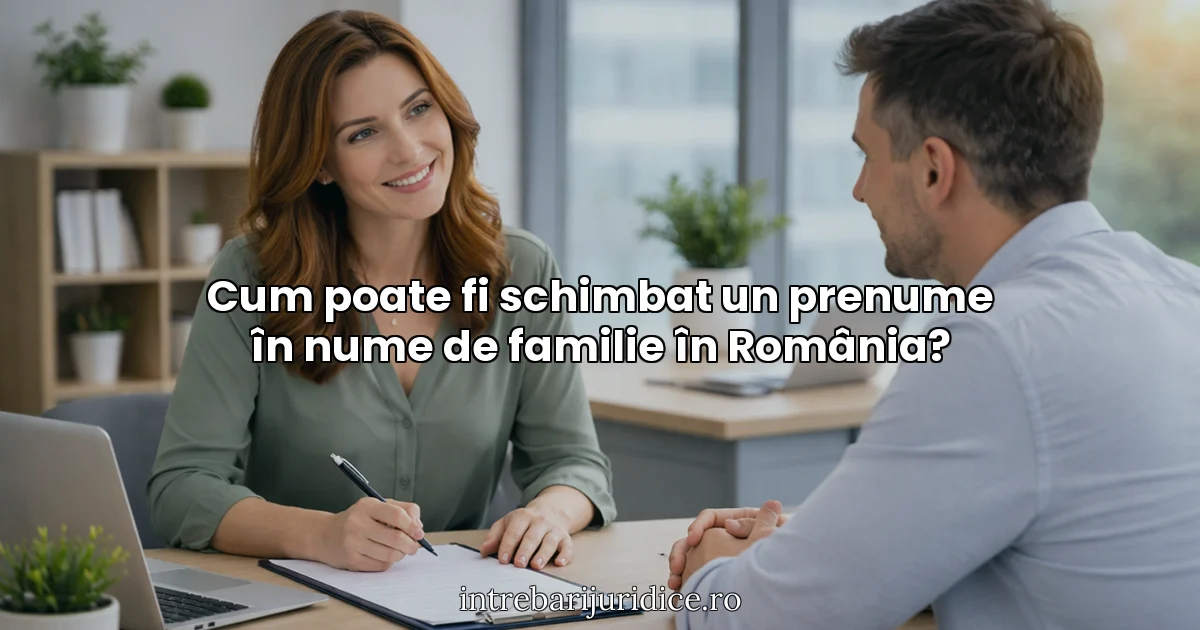 Cum poate fi schimbat un prenume în nume de familie în România?