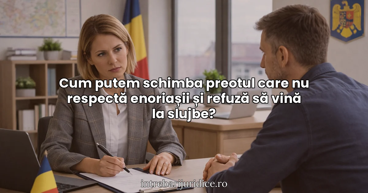 Cum putem schimba preotul care nu respectă enoriașii și refuză să vină la slujbe?