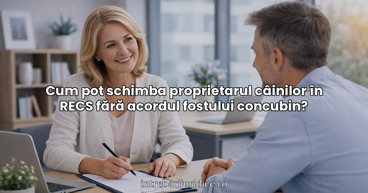 Cum pot schimba proprietarul câinilor în RECS fără acordul fostului concubin?