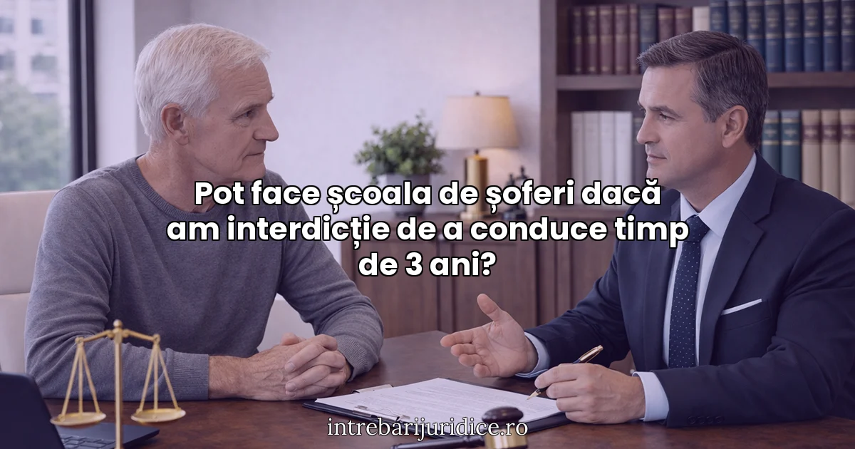 Pot face școala de șoferi dacă am interdicție de a conduce timp de 3 ani?
