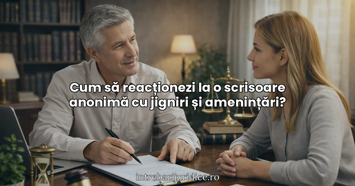 Cum să reacționezi la o scrisoare anonimă cu jigniri și amenințări?