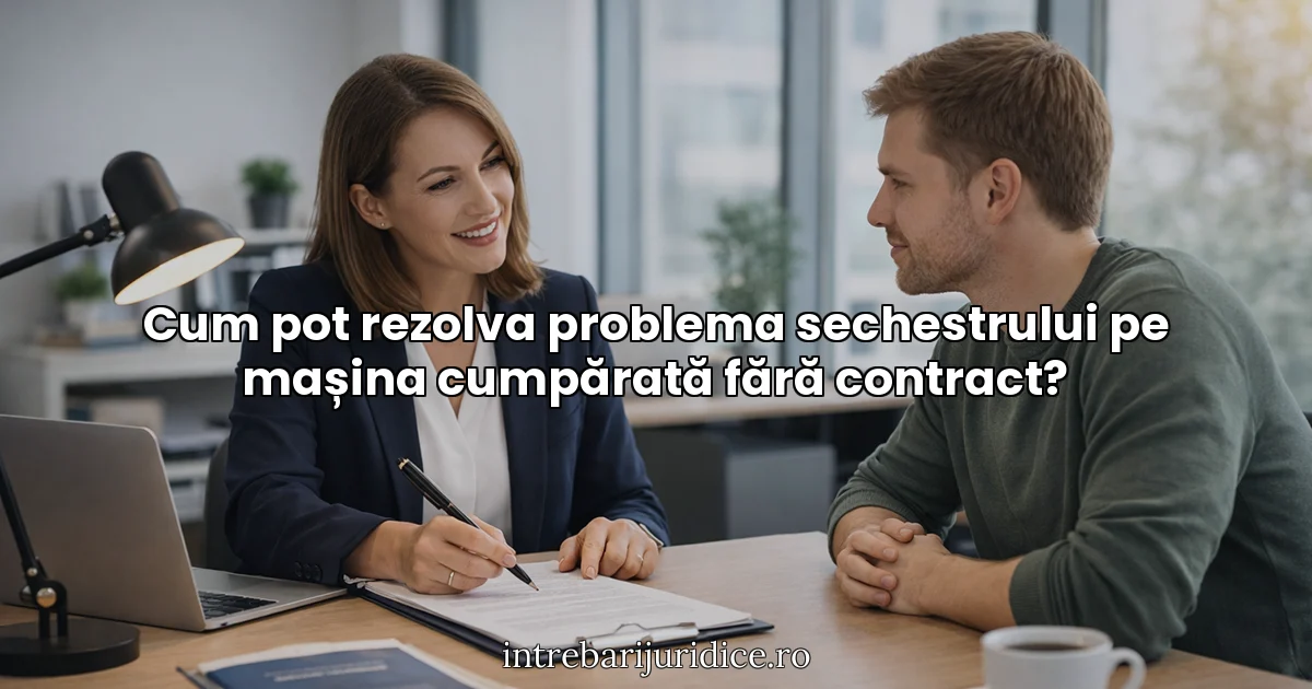 Cum pot rezolva problema sechestrului pe mașina cumpărată fără contract?