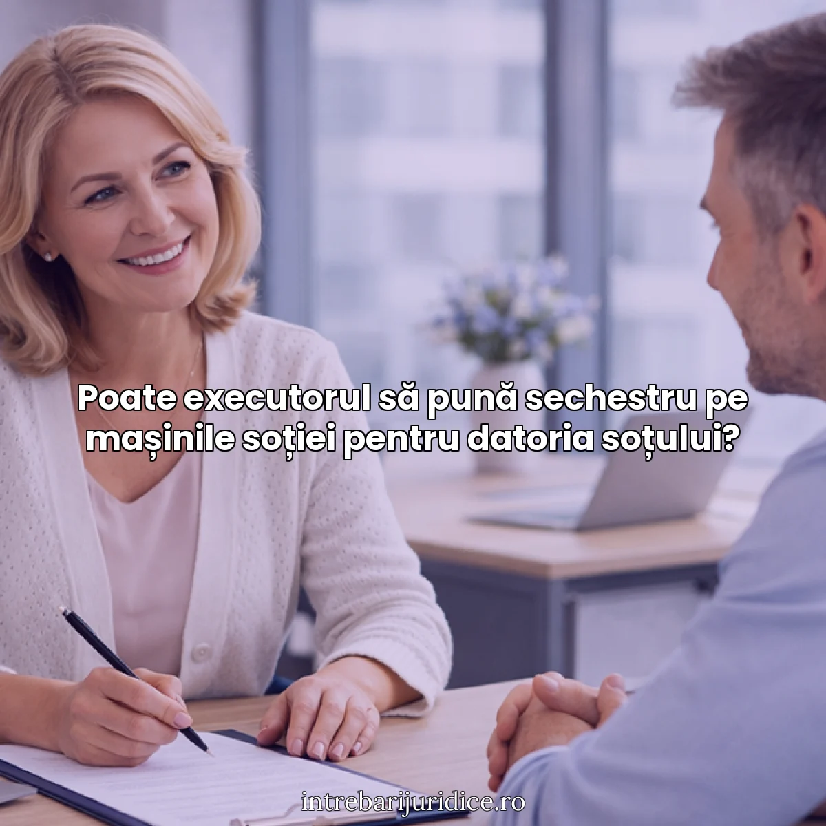 Poate executorul să pună sechestru pe mașinile soției pentru datoria ...