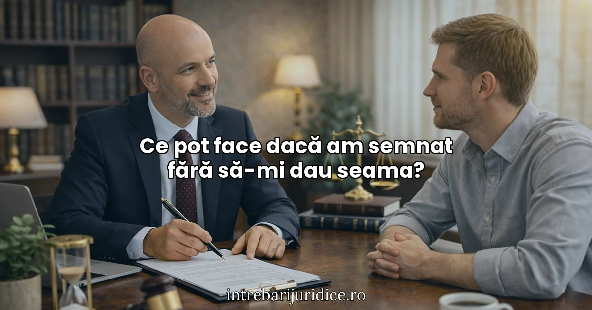 Ce pot face dacă am semnat fără să-mi dau seama?